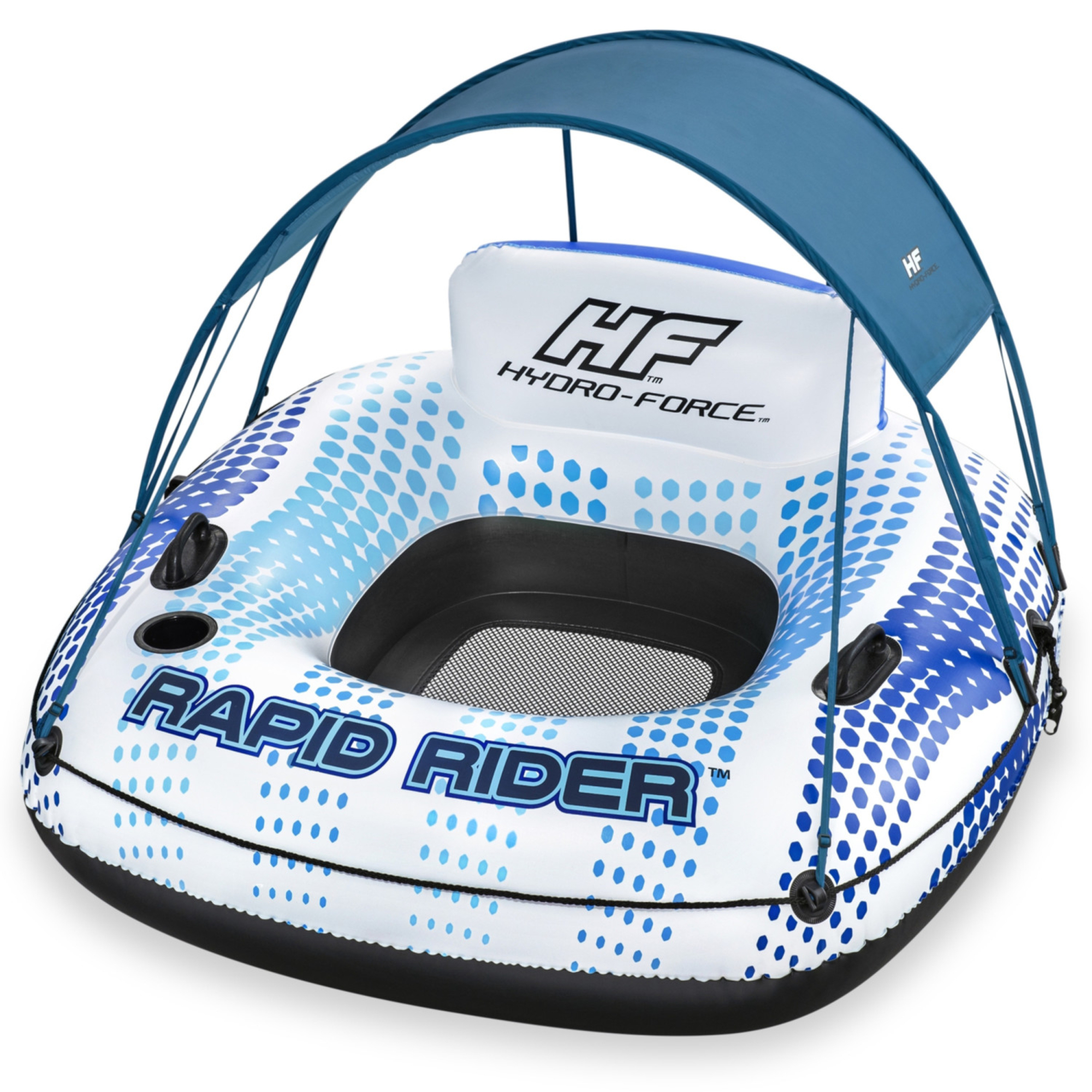 Bestway Hydro-Force Rapid Rider Canopy Tube, 54" x 54" Durable Inflate-Shield Material, UV Sun Protection